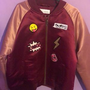 Burgundy Jacket With Iron Stamps